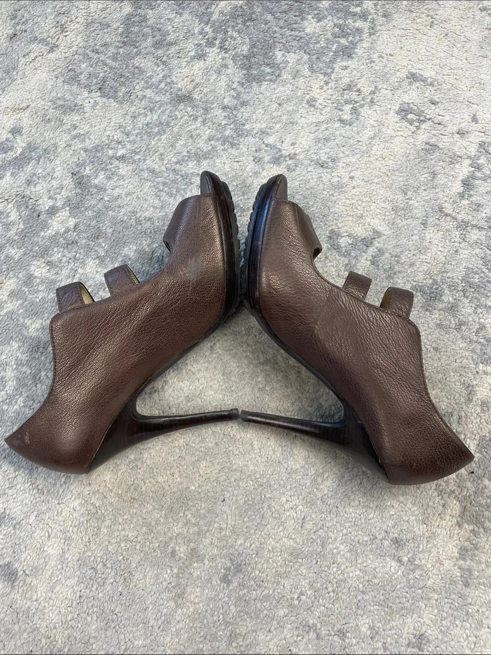 MICHAEL Michael Kors Webster Metallic Bronze Leather Heels Sz 9